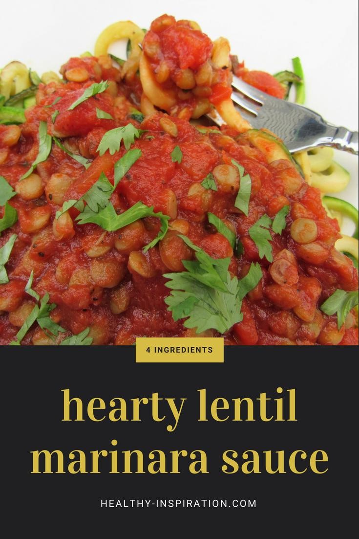 hearty lentil marinara sauce