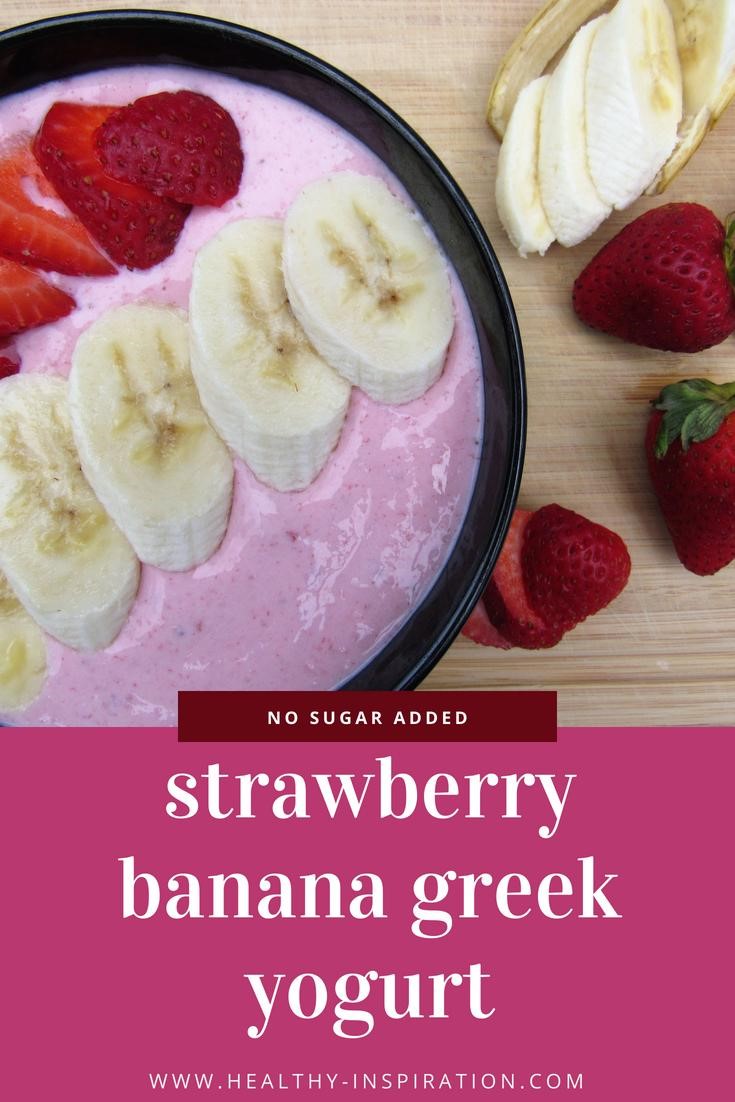 strawberry banana greek yogurt no sugar added recipe