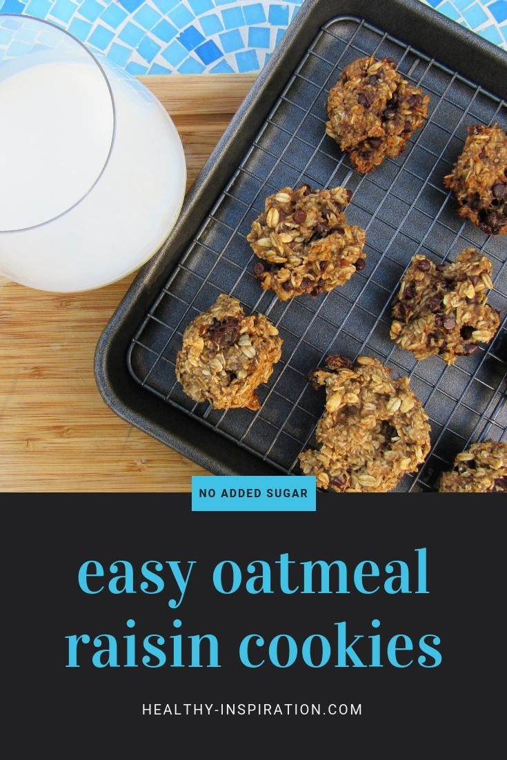 no added sugar oatmeal raisin cookies