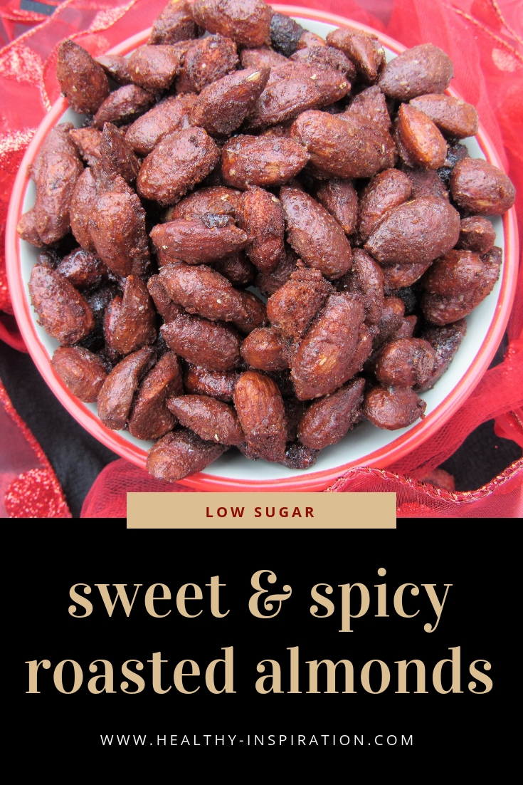 low sugar sweet and spicy roasted almonds