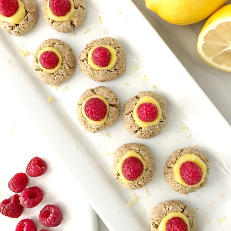 Raspberry Lemon Thumbprint Cookies